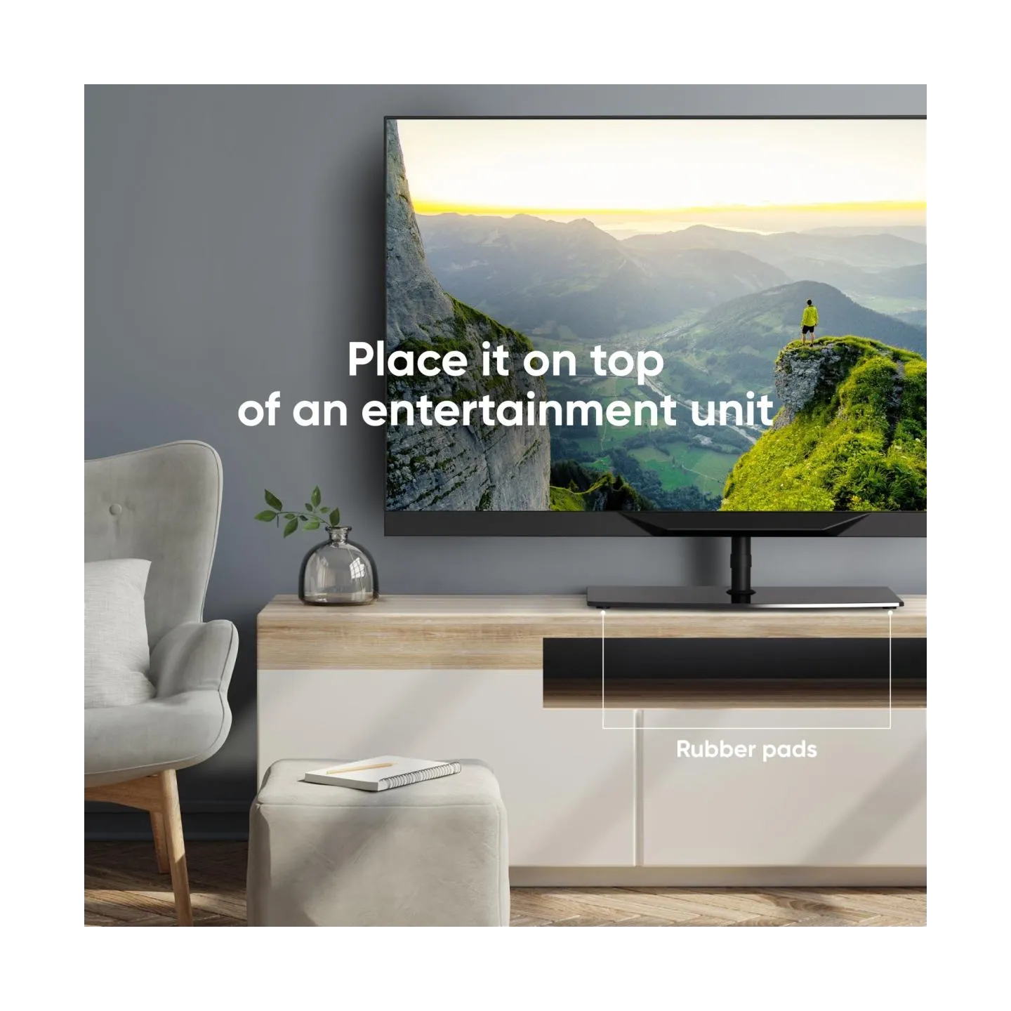 Onkron TV SET ACC FLOOR STAND /30-60"/BLACK TS5065-B ONKRON
