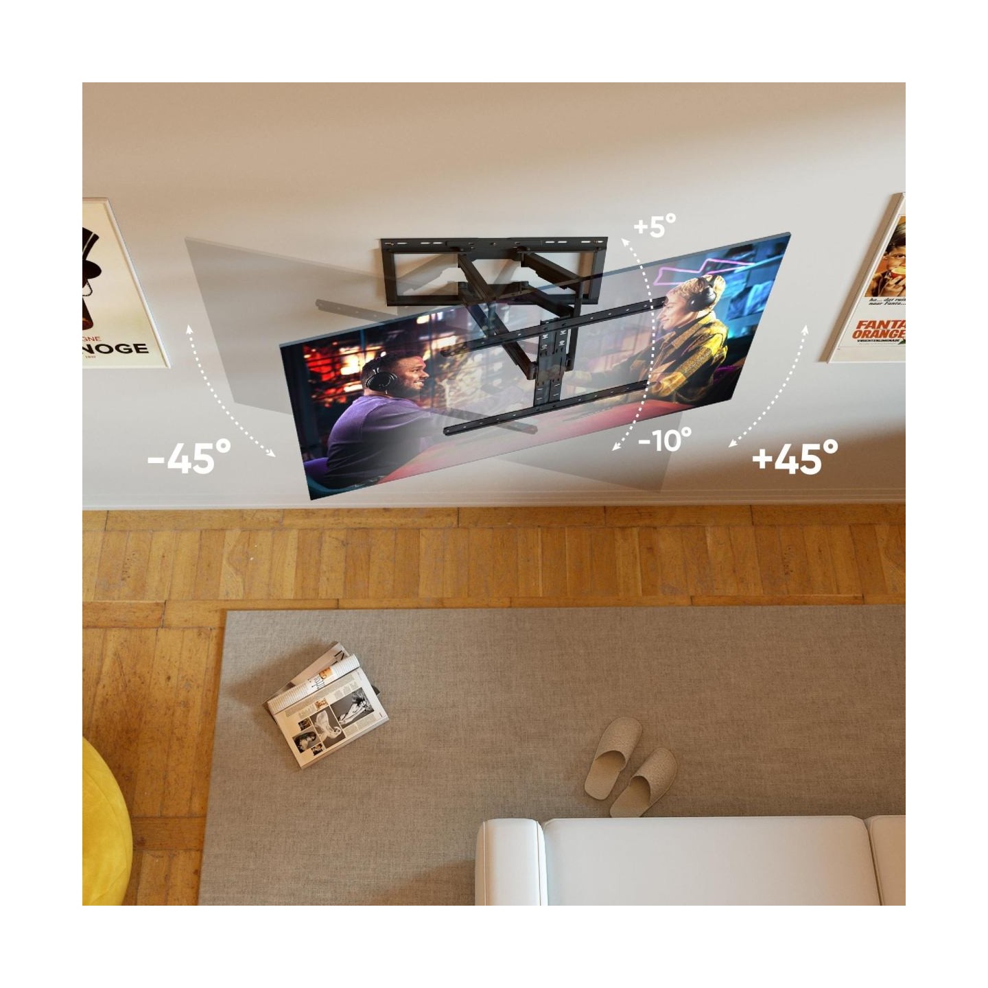 Onkron TV SET ACC WALL MOUNT /32-90"/BLACK SM6L-B ONKRON
