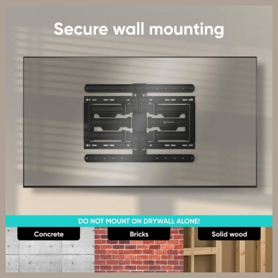 Onkron TV SET ACC WALL MOUNT /32-90"/BLACK SM6L-B ONKRON