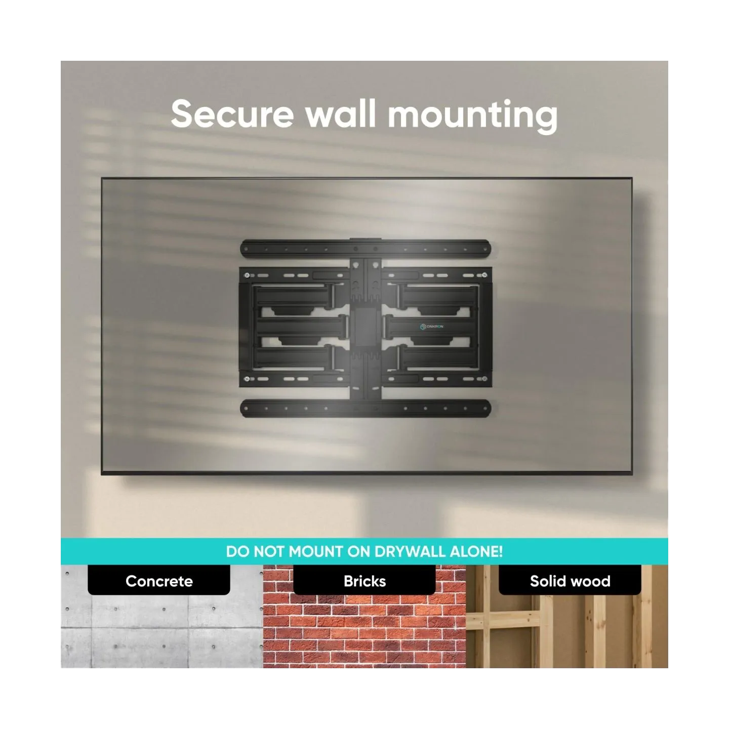 Onkron TV SET ACC WALL MOUNT /32-90"/BLACK SM6L-B ONKRON