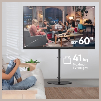 Onkron TV SET ACC FLOOR STAND /30-60"/BLACK TS5060-B ONKRON