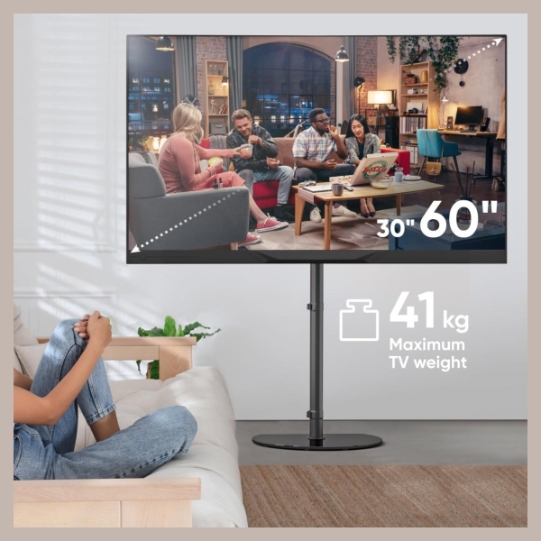 Onkron TV SET ACC FLOOR STAND /30-60"/BLACK TS5060-B ONKRON