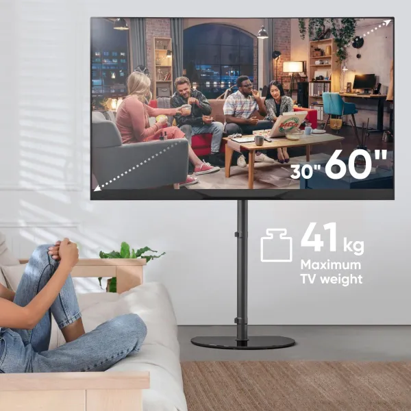 Onkron TV SET ACC FLOOR STAND /30-60"/BLACK TS5060-B ONKRON
