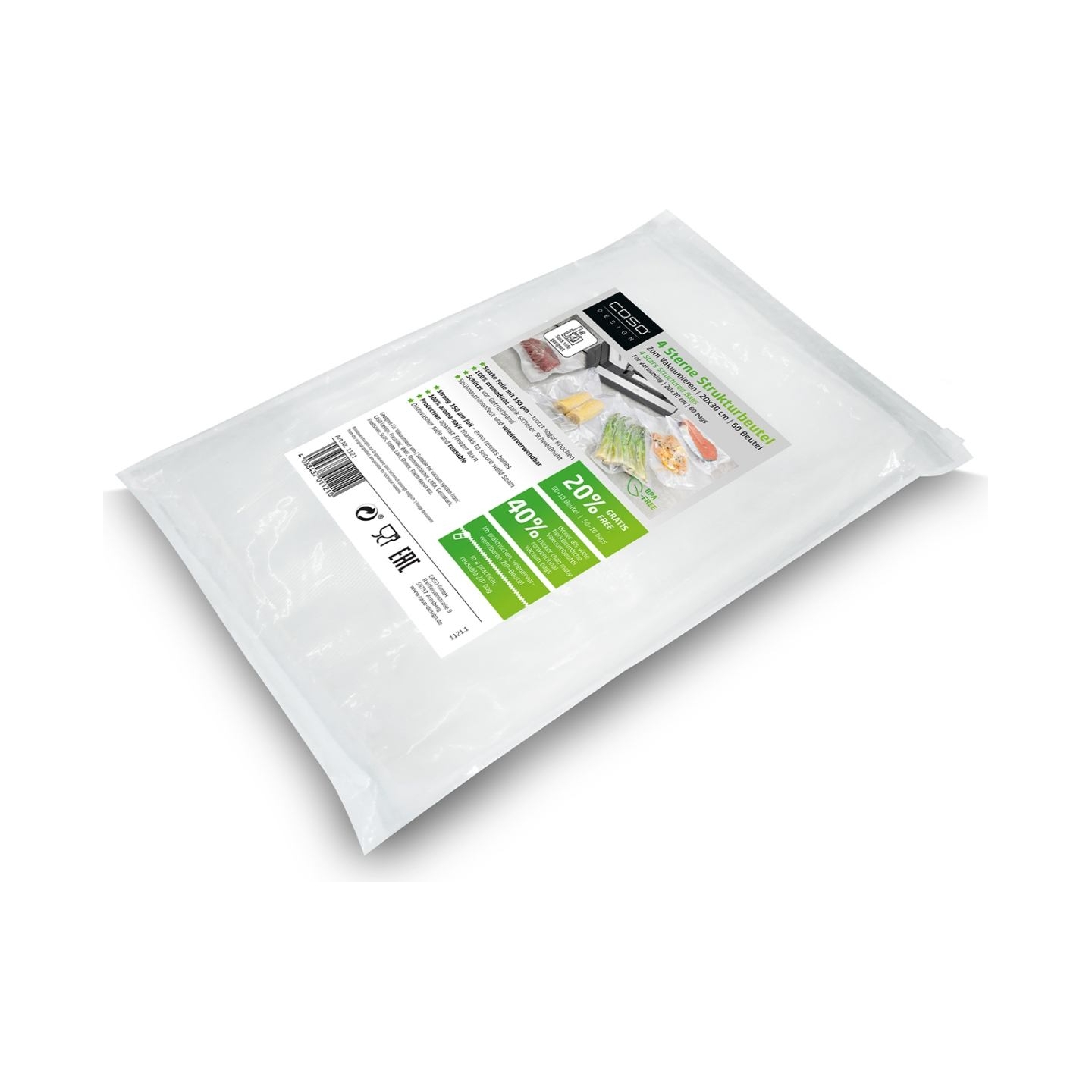 Caso | 4 Stars Structured Bags 20x30 cm | 60 pcs