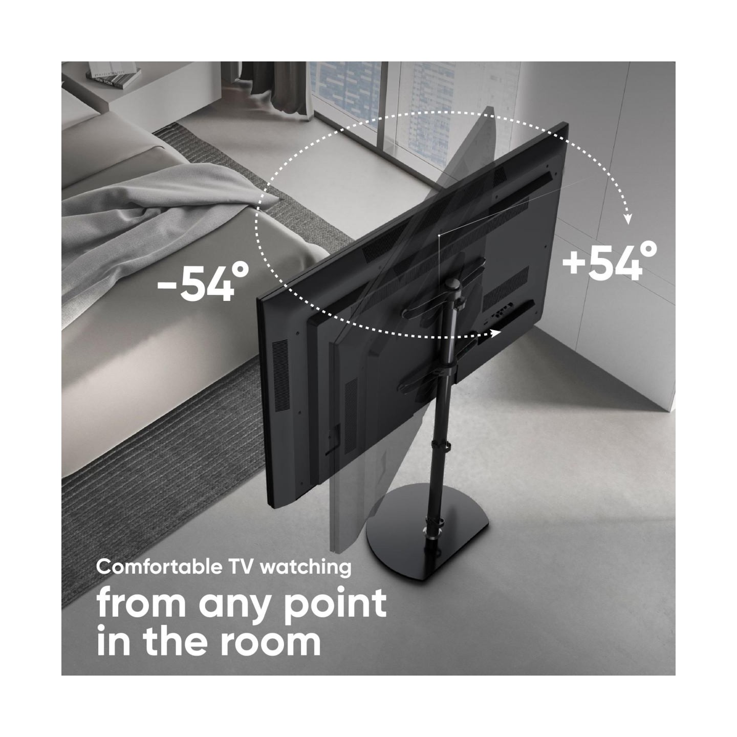 Onkron TV SET ACC FLOOR STAND /30-60"/BLACK TS5060-B ONKRON