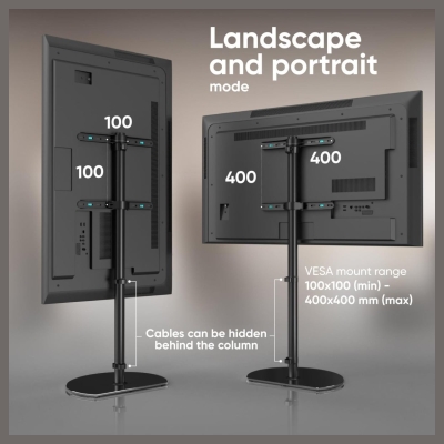 Onkron TV SET ACC FLOOR STAND /30-60"/BLACK TS5060-B ONKRON