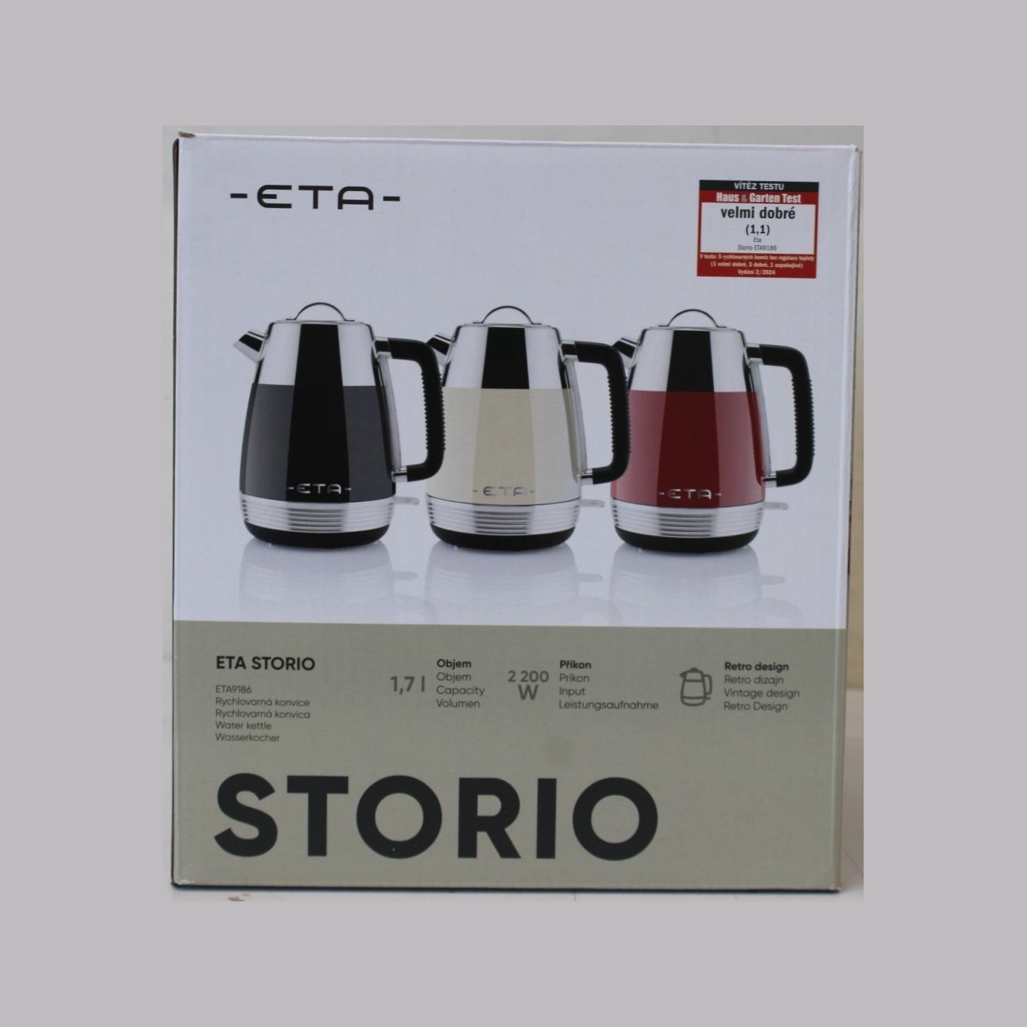 ETA ETA918690040 Storio Kettle, Power 2150 W, Capacity 1.7 L, Stainless steel, Beige |  ETA | Storio Kettle | ETA918690040 | Sta