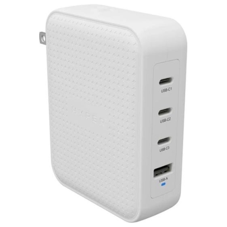 Hyper HyperJuice 145W USB-C GaN Travel Charger with 4 Ports - White | Hyper