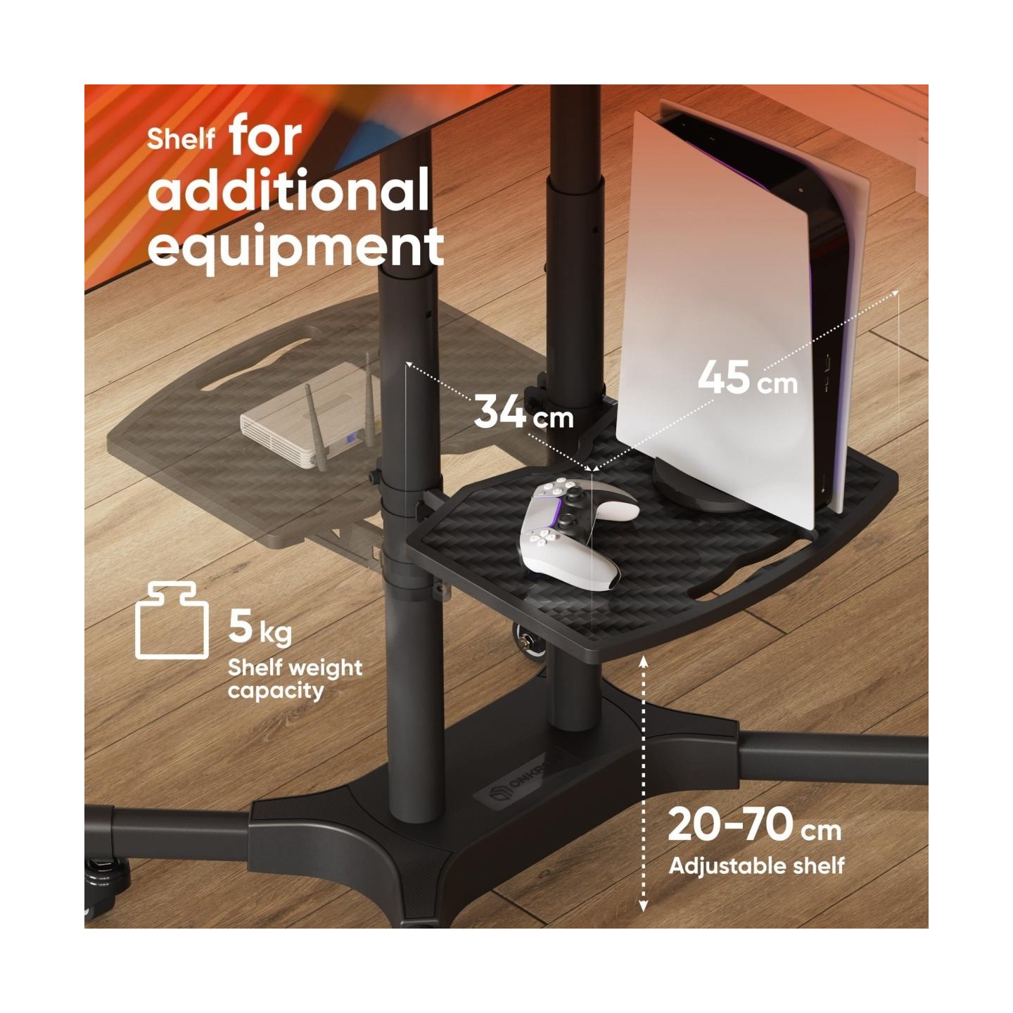 Onkron TV SET ACC MOBILE STAND/32-65"/BLACK TS1351-B ONKRON