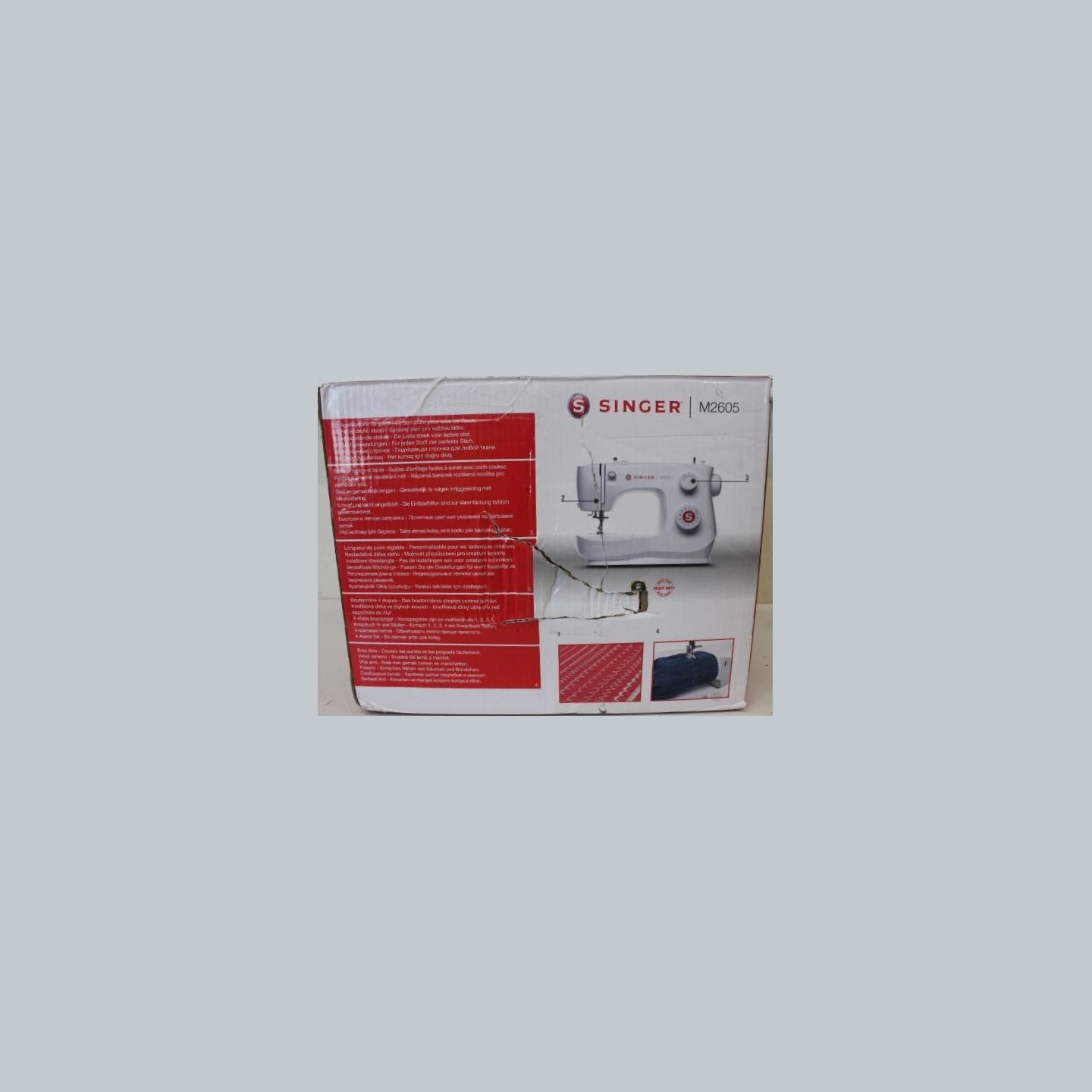 Singer | Singer Sewing Machine | M2605 | Number of stitches 12 | White | DAMAGED PACKAGING