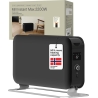 Mill Instant Max Led Portable Convection heater, 2200 W, Black