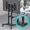 Onkron Mobile TV Stand Rolling TV Cart for 40 to 65 Inch LCD LED TV Screens, Black