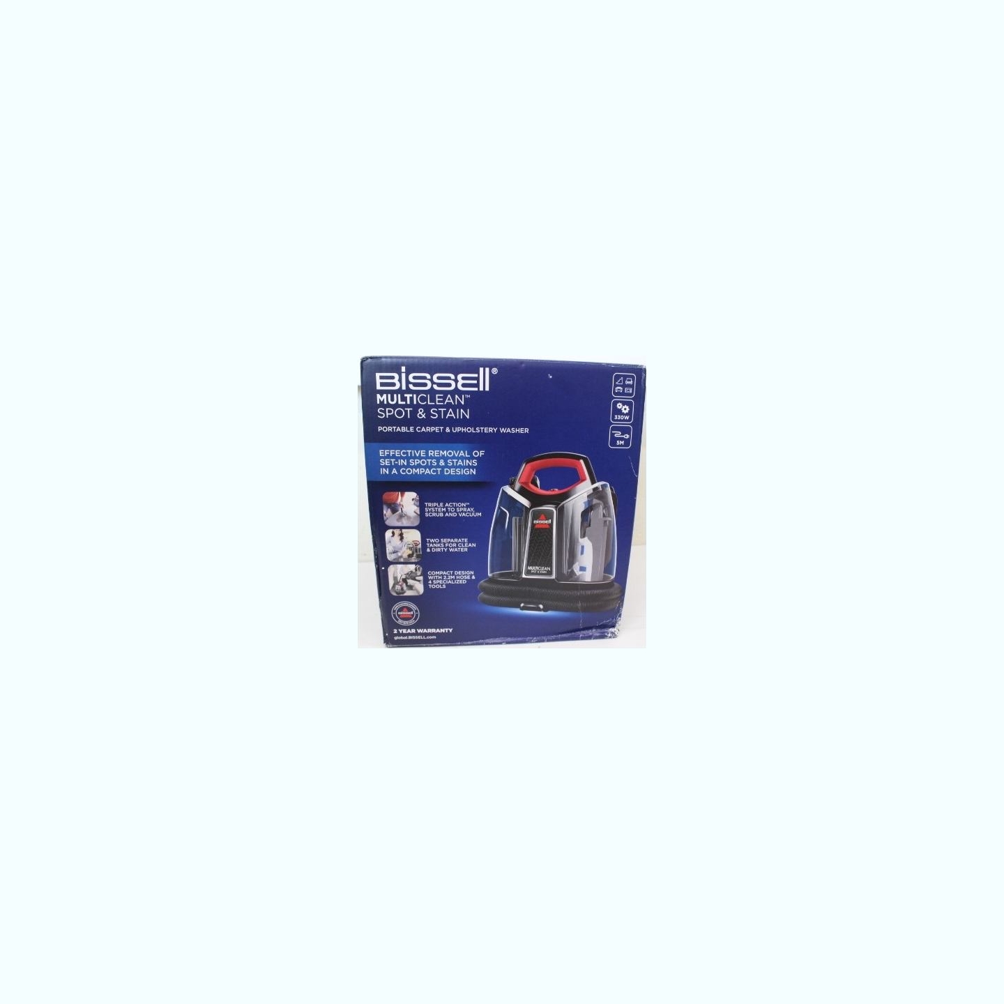Bissell | MultiClean Spot & Stain SpotCleaner Vacuum Cleaner | 4720M | Handheld | 330 W | Black/Red | Warranty 24 month(s) | DAM