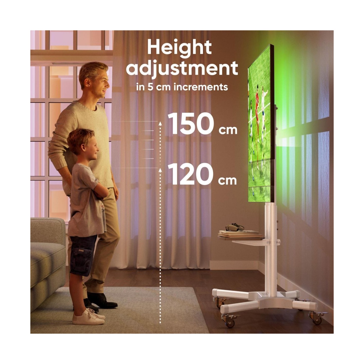Onkron TV SET ACC MOBILE STAND/32-65"/WHITE TS1351-W ONKRON