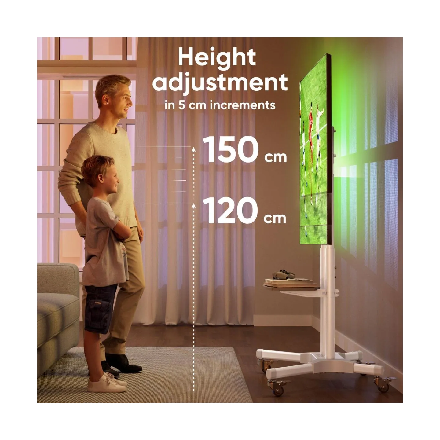 Onkron TV SET ACC MOBILE STAND/32-65"/WHITE TS1351-W ONKRON