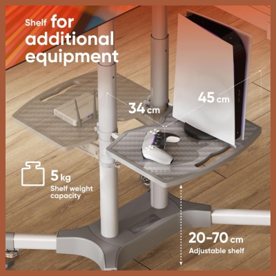 Onkron TV SET ACC MOBILE STAND/32-65"/WHITE TS1351-W ONKRON