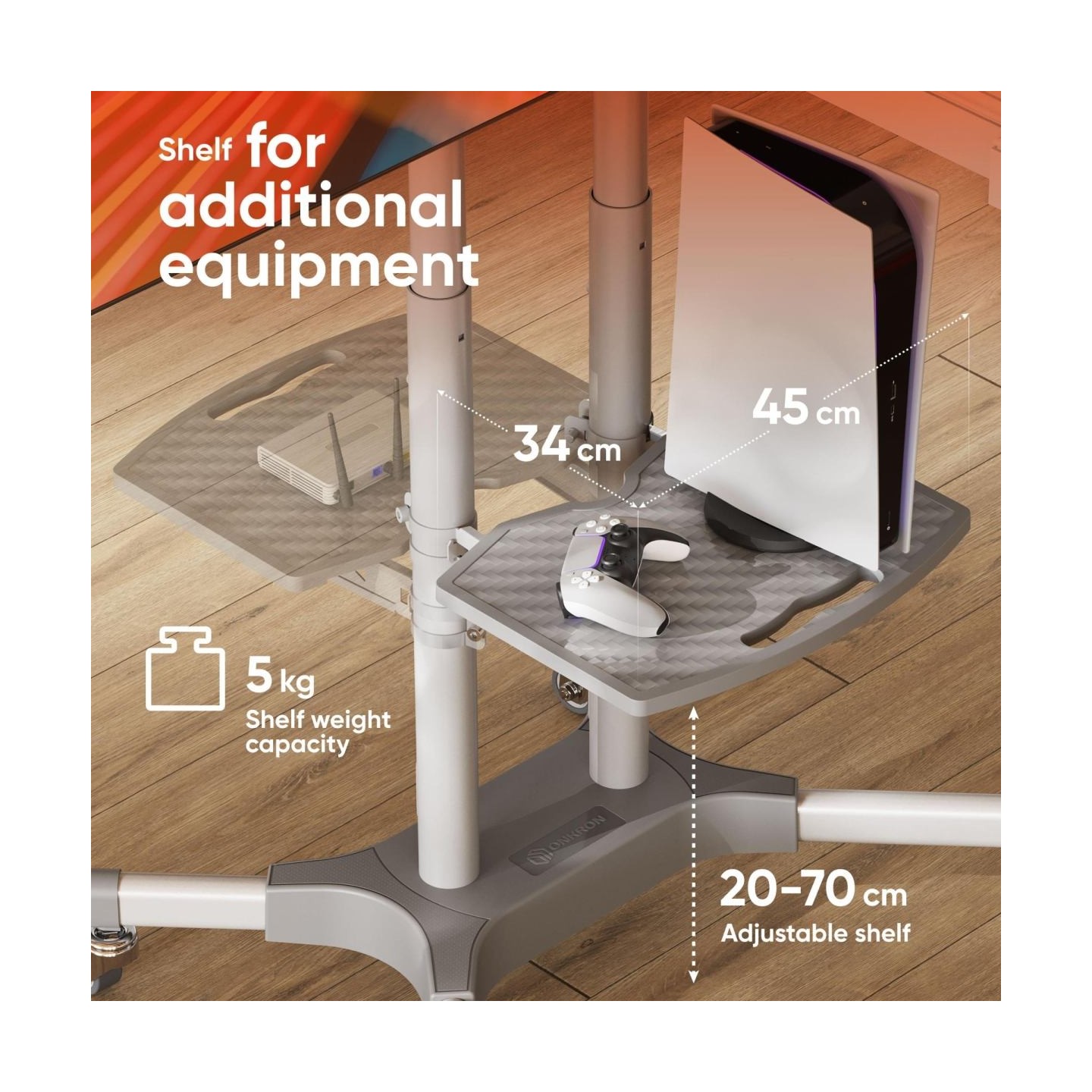 Onkron TV SET ACC MOBILE STAND/32-65"/WHITE TS1351-W ONKRON