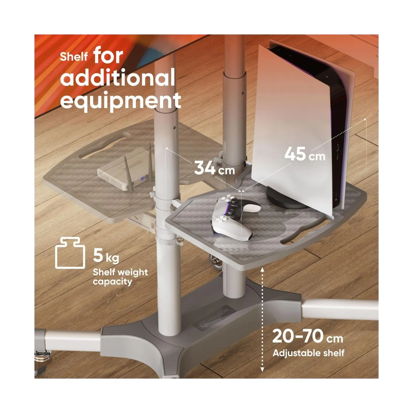 Onkron TV SET ACC MOBILE STAND/32-65"/WHITE TS1351-W ONKRON
