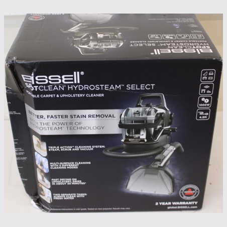 Bissell SpotClean HydroSteam Select | Bissell Portable Carpet and Upholstery Cleaner | SpotClean HydroSteam Select | Corded oper