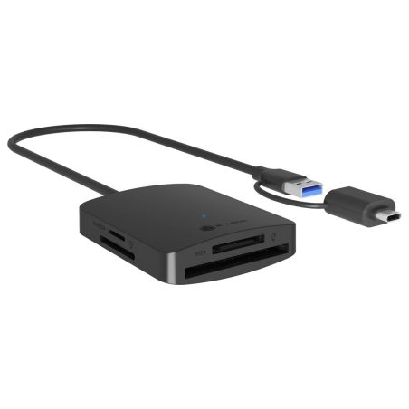 Raidsonic 4-in-1 Card Reader with USB 3.2 Gen 1 Type-A + Type-C | IB-CR302-CU3