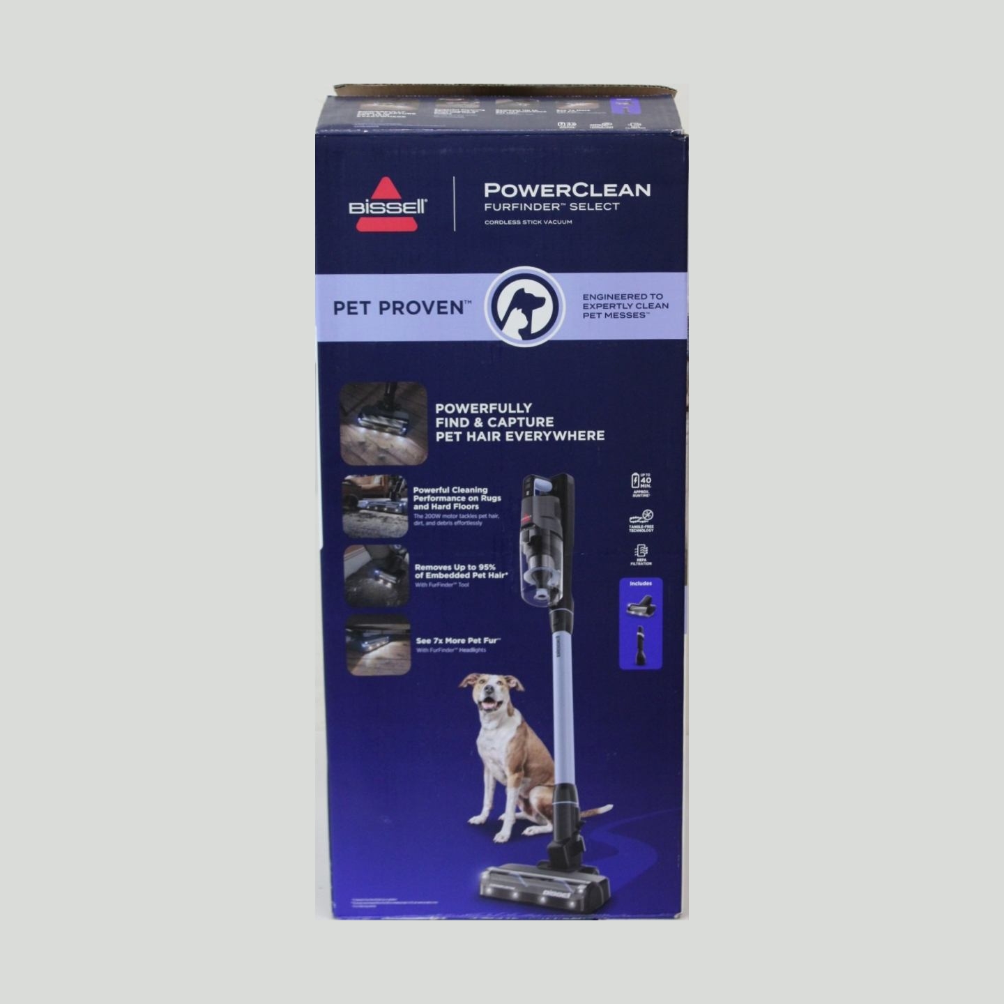 Bissell Stick Vacuum | PowerClean FurFinder Select | Cordless operating | 200 W | 25.2 V | Operating time (max) 40 min | Black/T