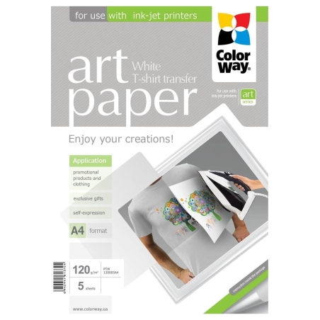 Colorway ART | Photo Paper T-shirt transfer (white) | 120 g/m² | A4