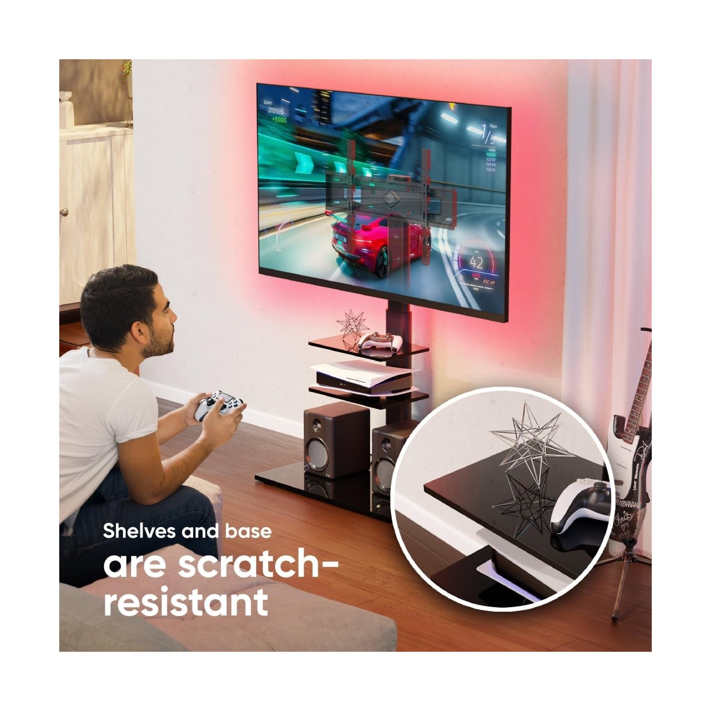 Onkron TV SET ACC FLOOR STAND /32-65"/BLACK TS5550-B ONKRON