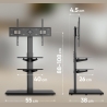Onkron TV SET ACC FLOOR STAND /32-65"/BLACK TS5550-B ONKRON