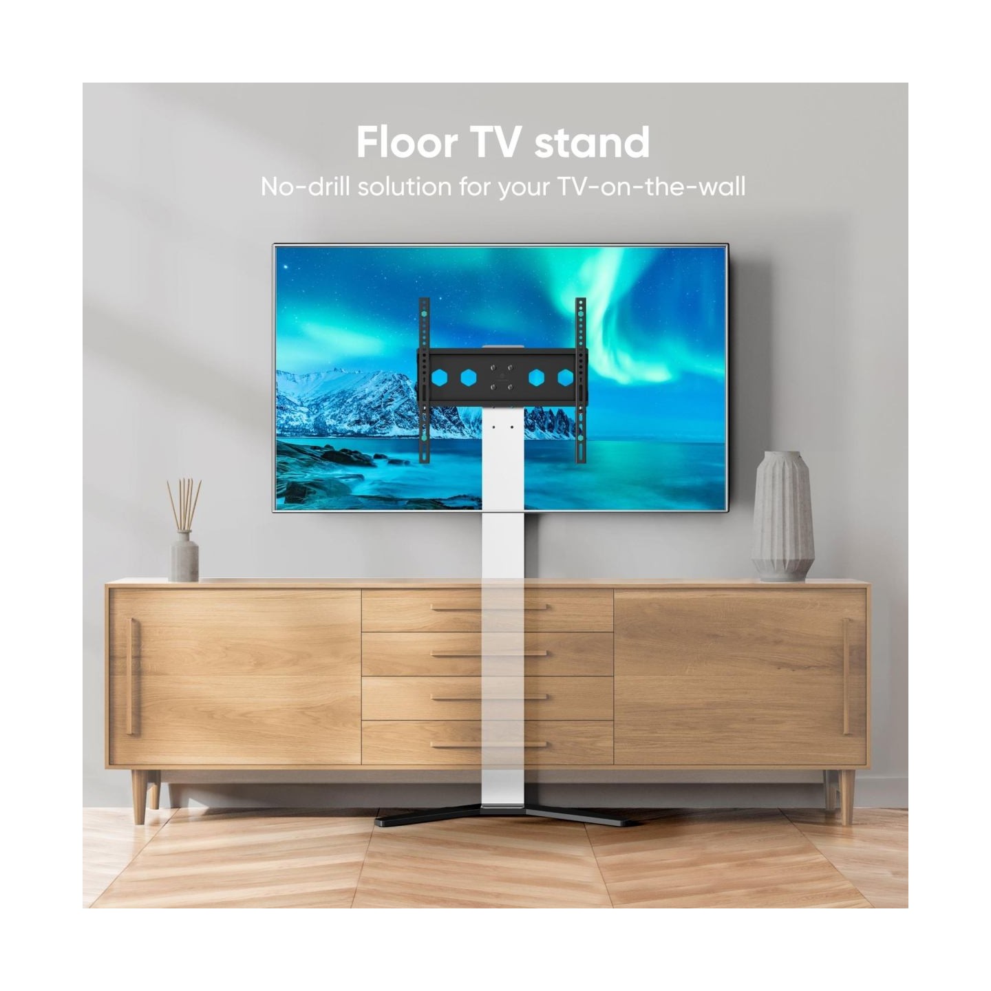 Onkron TV SET ACC FLOOR STAND /26-65"/WHITE TS1140-W ONKRON