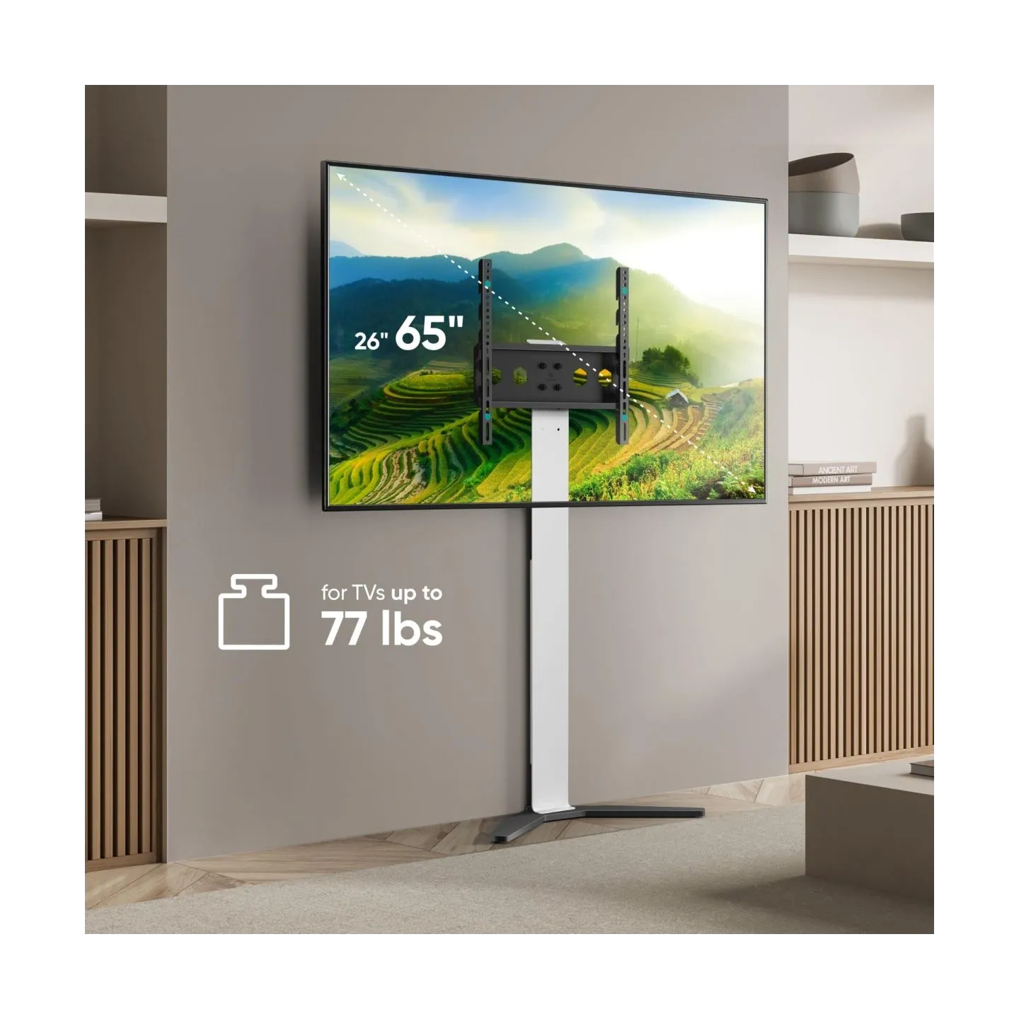 Onkron TV SET ACC FLOOR STAND /26-65"/WHITE TS1140-W ONKRON