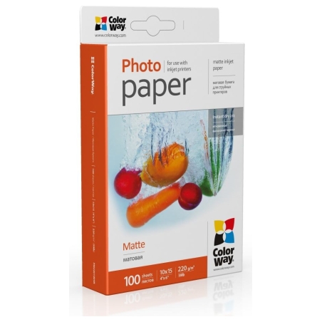 Colorway PM2201004R | Matte Photo Paper | White | 220 g/m² | 10 x 15 cm