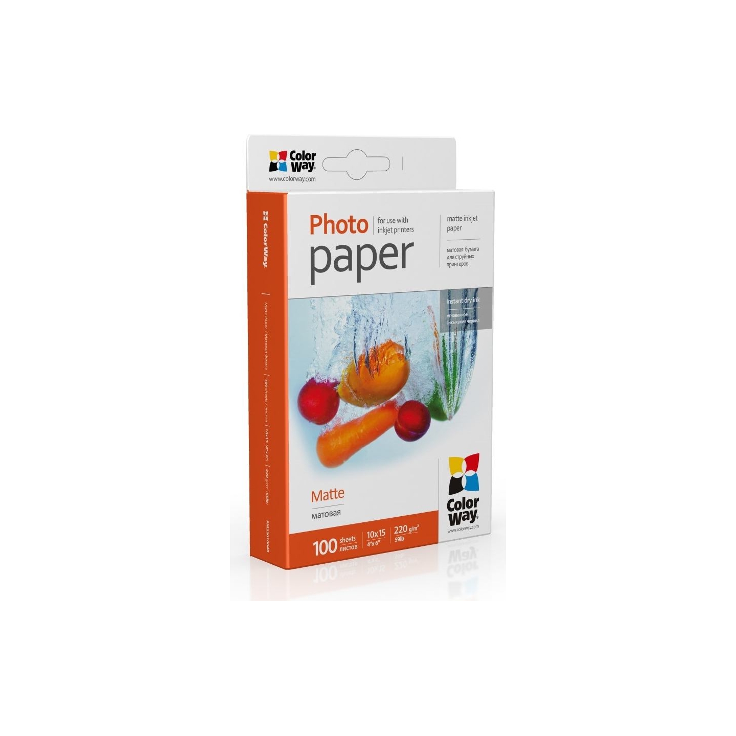 Colorway PM2201004R | Matte Photo Paper | White | 220 g/m² | 10 x 15 cm