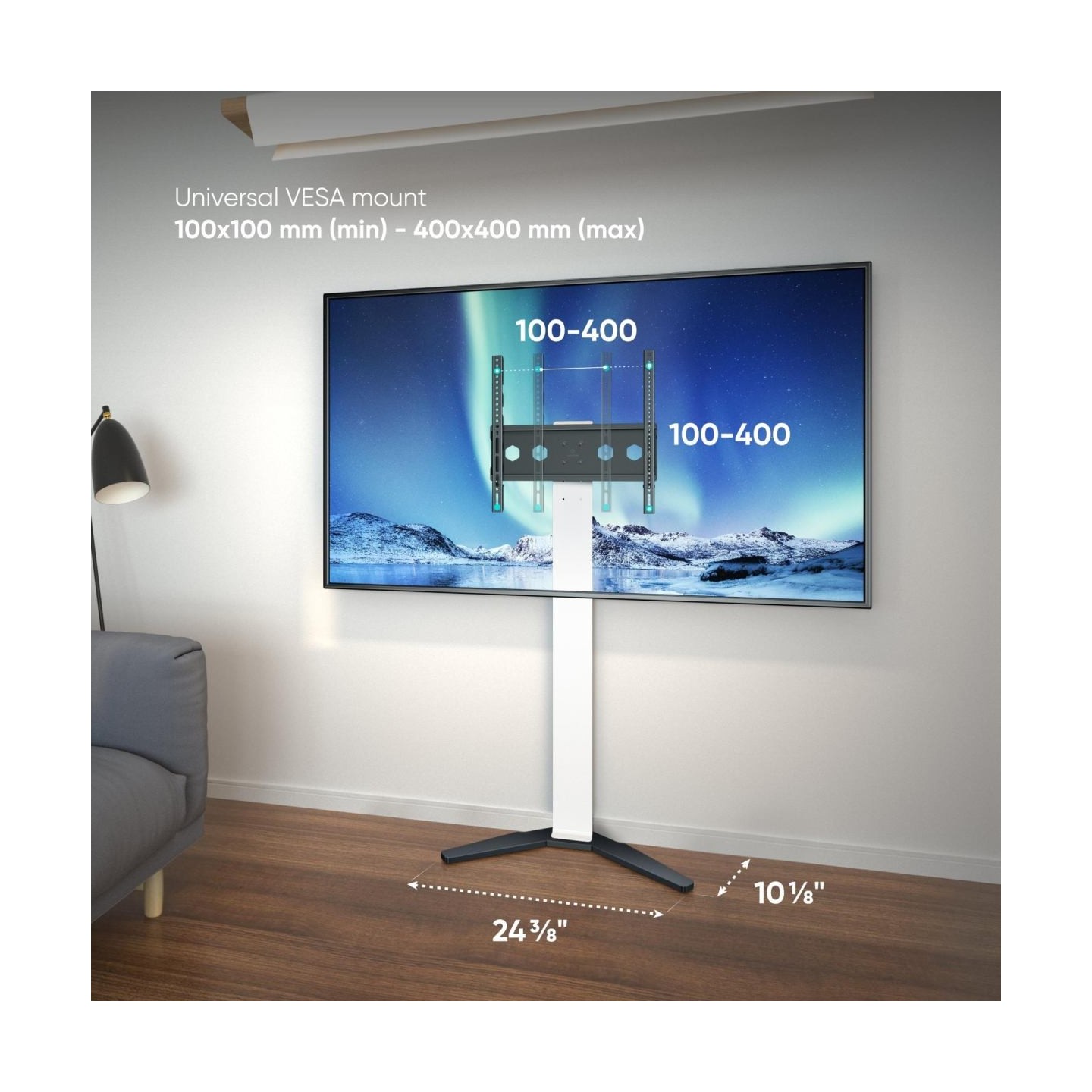 Onkron TV SET ACC FLOOR STAND /26-65"/WHITE TS1140-W ONKRON