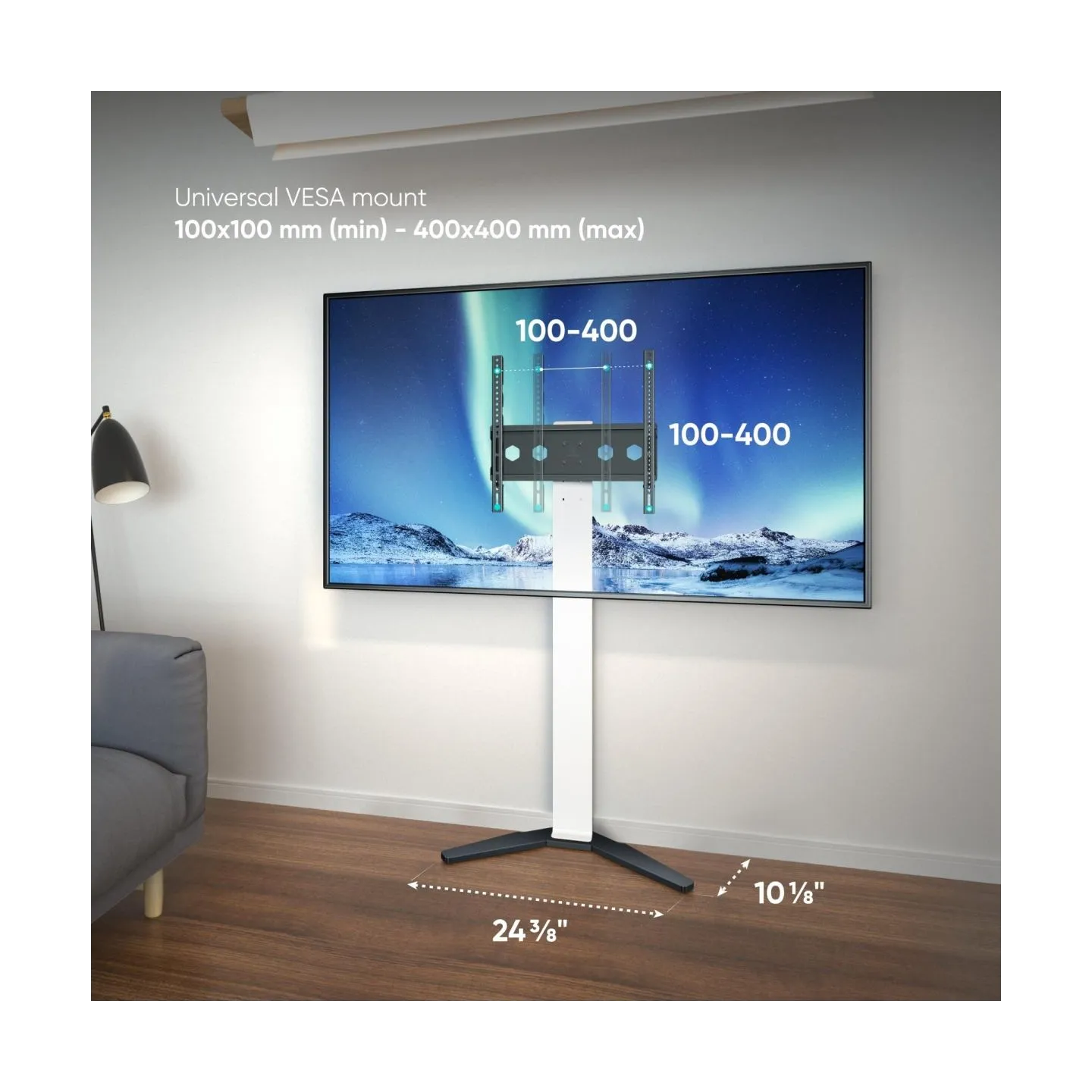 Onkron TV SET ACC FLOOR STAND /26-65"/WHITE TS1140-W ONKRON
