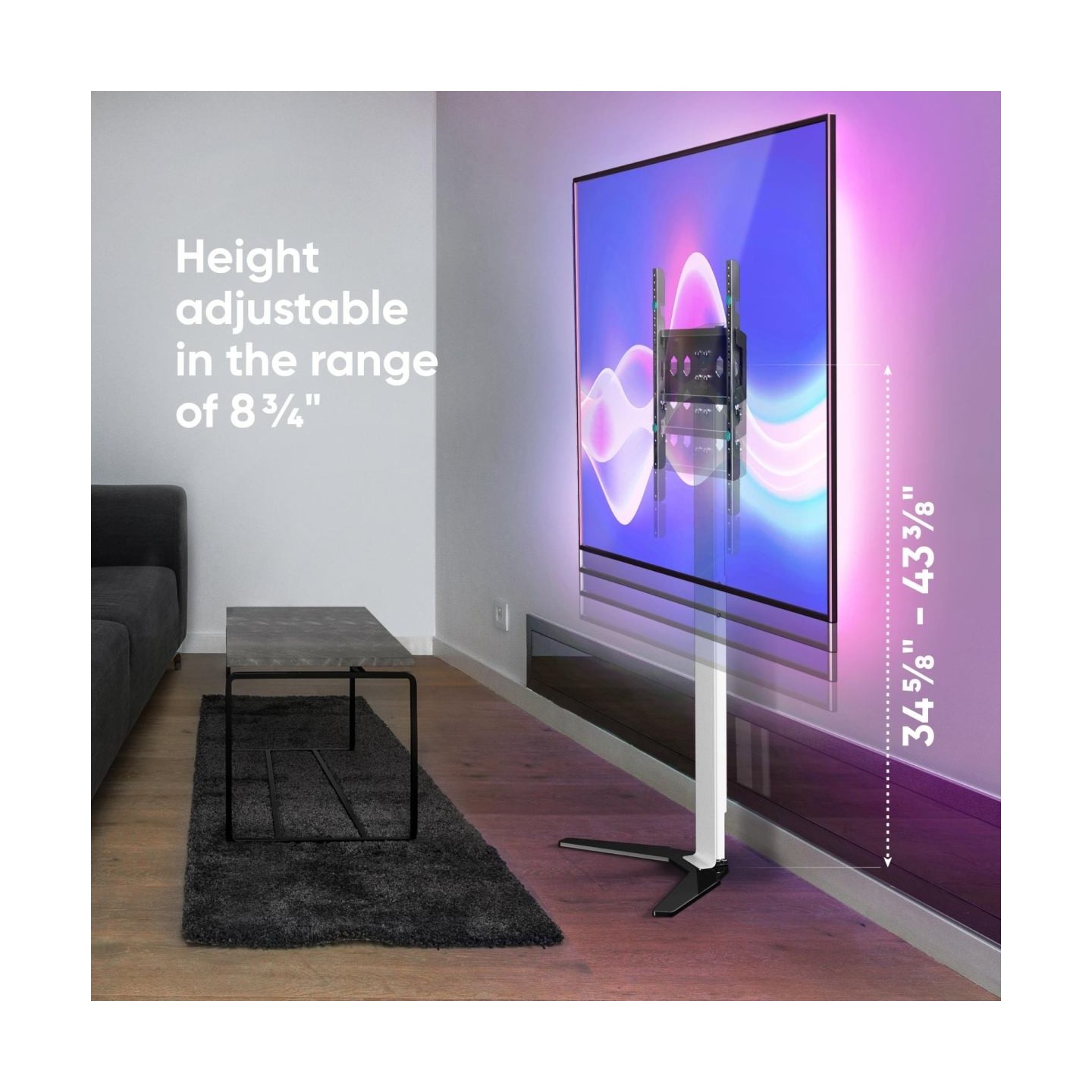 Onkron TV SET ACC FLOOR STAND /26-65"/WHITE TS1140-W ONKRON