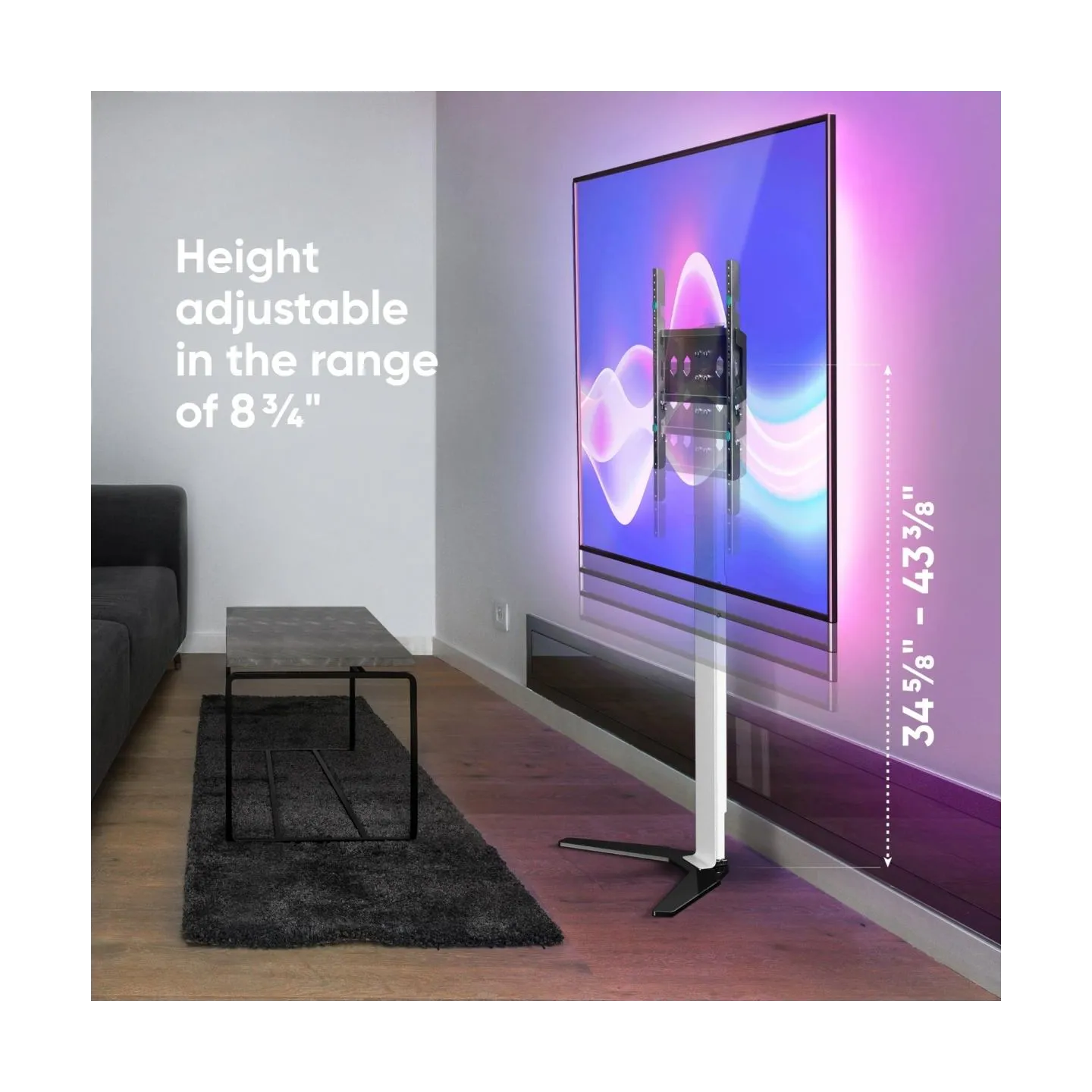Onkron TV SET ACC FLOOR STAND /26-65"/WHITE TS1140-W ONKRON