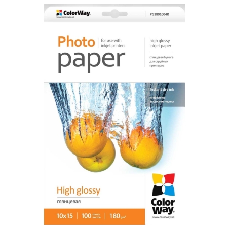 Colorway Photo Paper 100 pc. | PG1801004R | Glossy | 180 g/m² | 10 x 15 cm