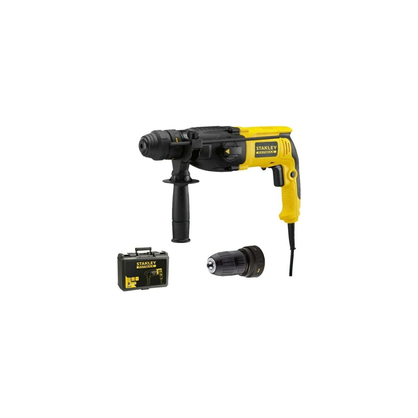 Stanley | 2.4J SDS Plus Hammer Drill With Quick Change Chuck, Kitbox | SFMEH210K-QS | 800 W