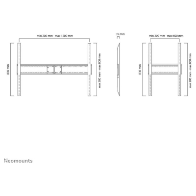 Neomounts TV SET ACC WALL MOUNT BLACK/60-100" LFD-W1500 NEOMOUNTS