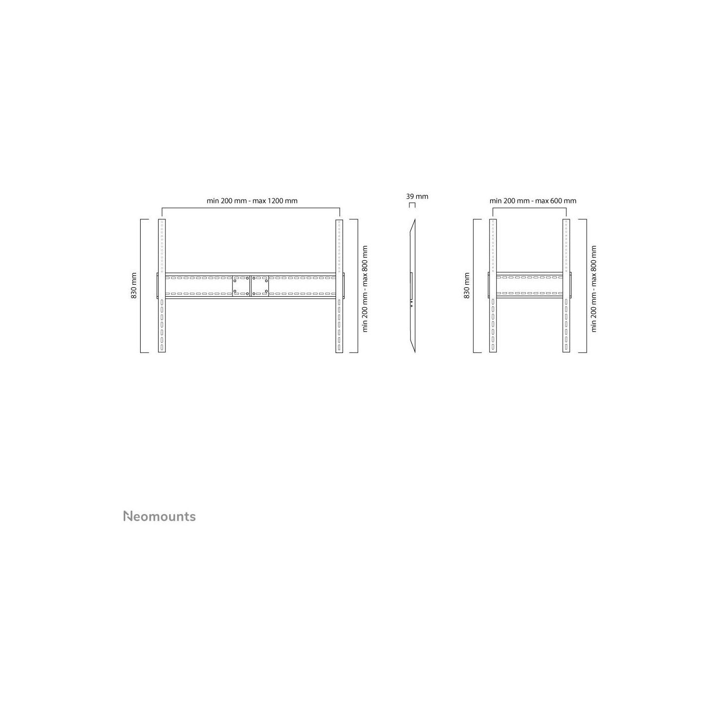 Neomounts TV SET ACC WALL MOUNT BLACK/60-100" LFD-W1500 NEOMOUNTS