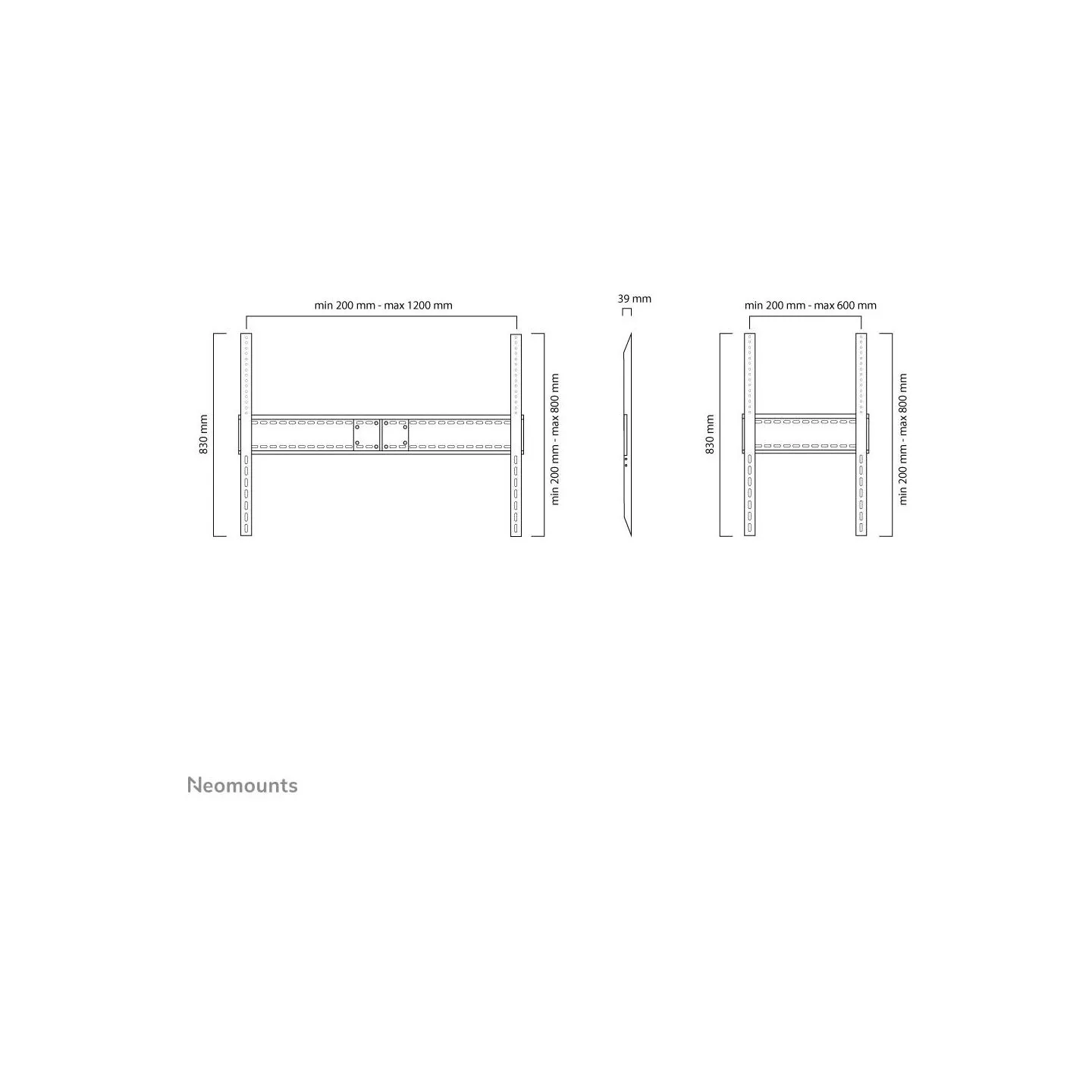Neomounts TV SET ACC WALL MOUNT BLACK/60-100" LFD-W1500 NEOMOUNTS