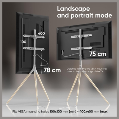 Onkron TV SET ACC FLOOR STAND /32-65"/WHITE TS1220-W ONKRON