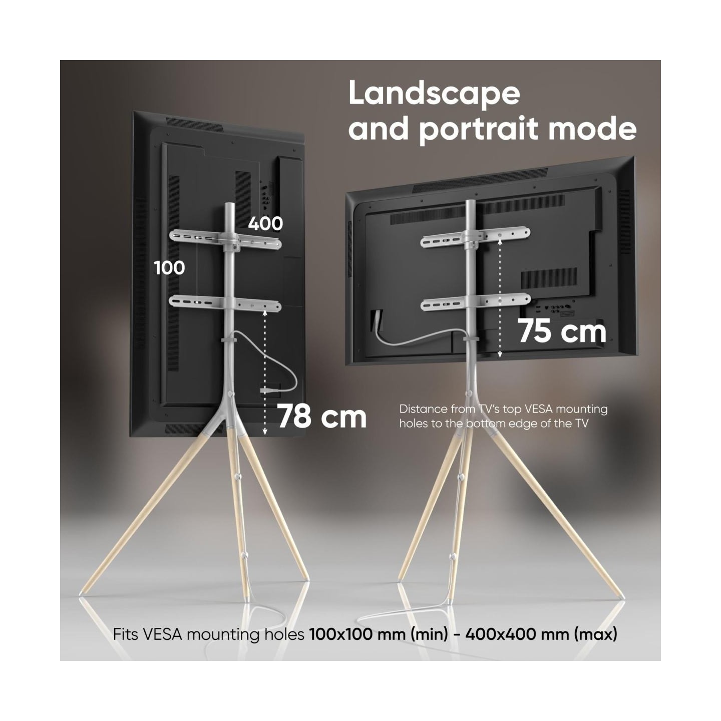 Onkron TV SET ACC FLOOR STAND /32-65"/WHITE TS1220-W ONKRON