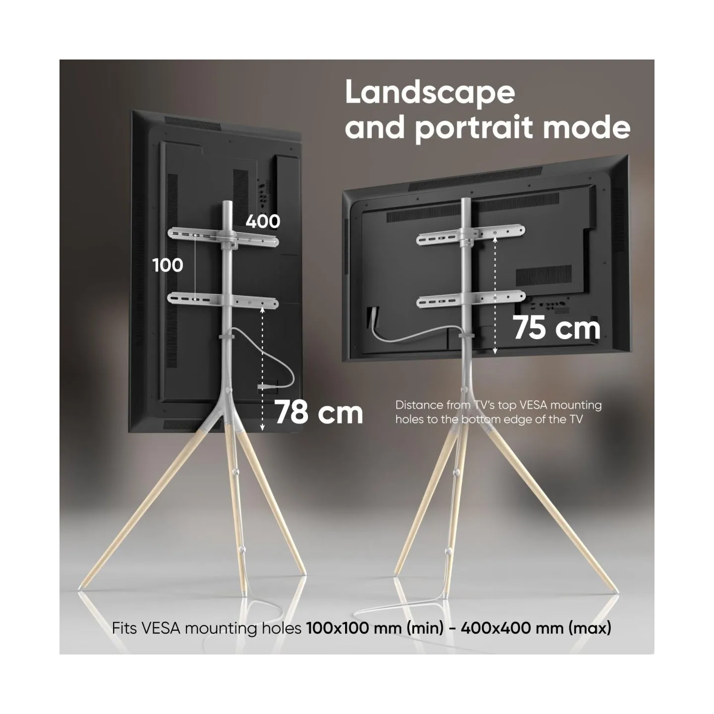 Onkron TV SET ACC FLOOR STAND /32-65"/WHITE TS1220-W ONKRON