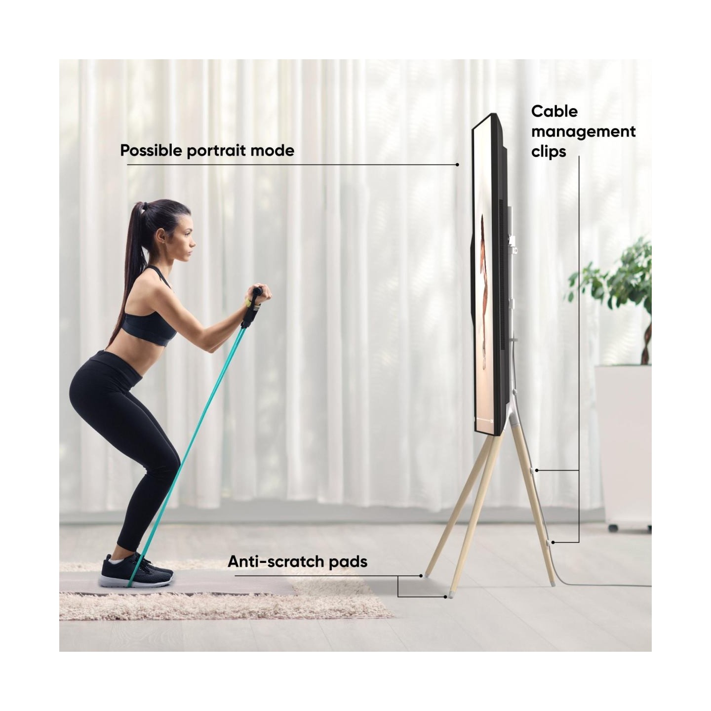 Onkron TV SET ACC FLOOR STAND /32-65"/WHITE TS1220-W ONKRON