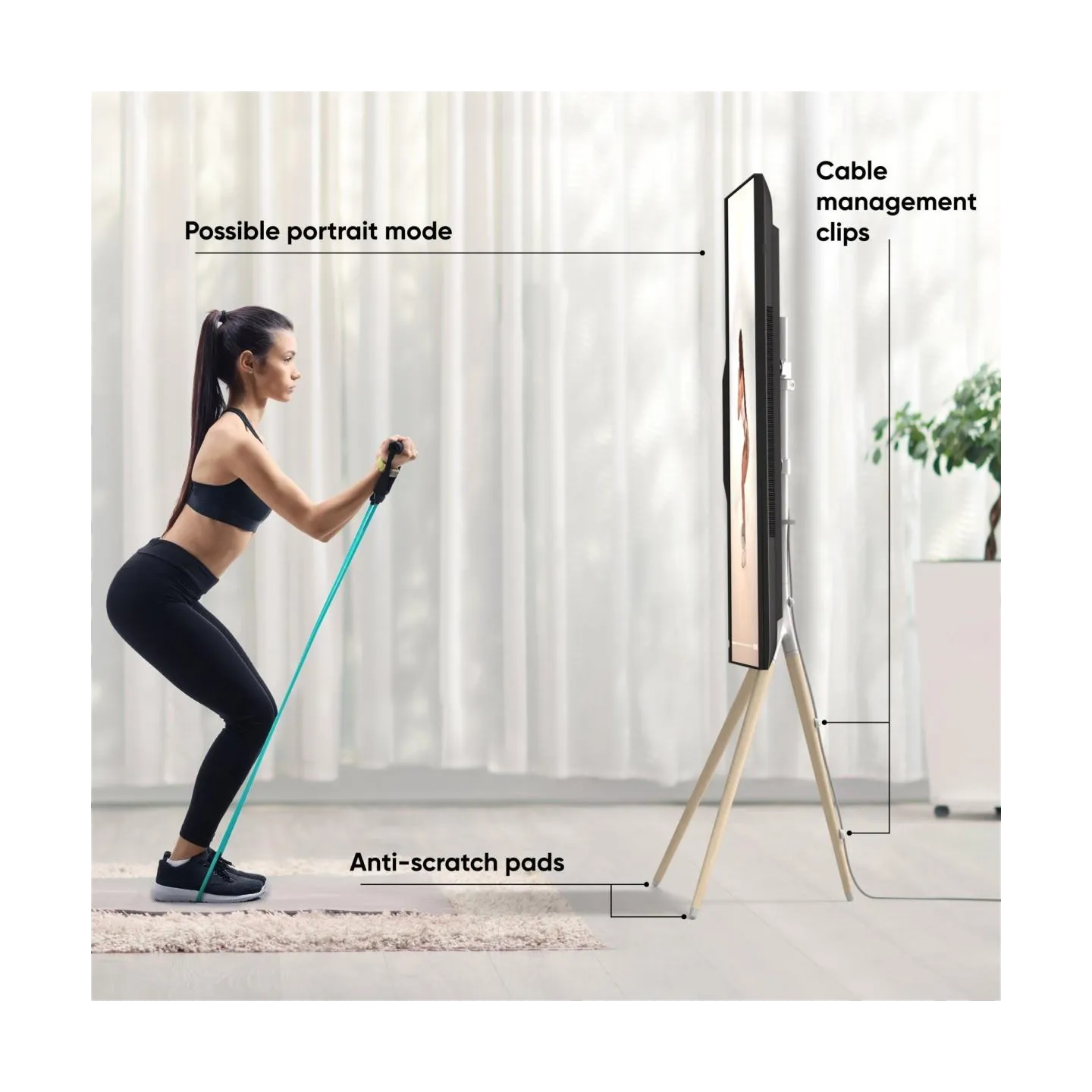 Onkron TV SET ACC FLOOR STAND /32-65"/WHITE TS1220-W ONKRON
