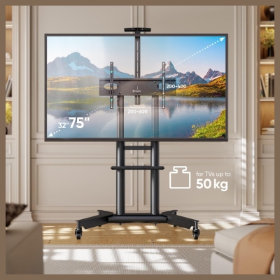 Onkron TV SET ACC MOBILE STAND/32-75"/BLACK TS1571-B ONKRON