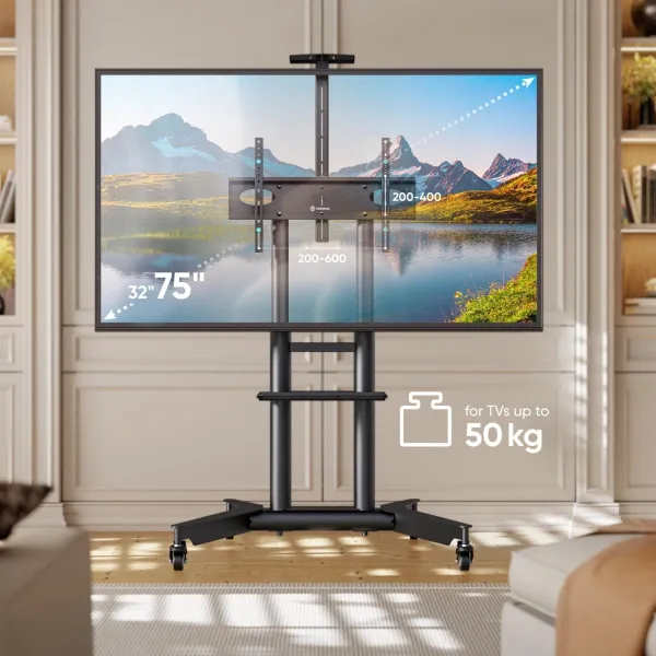 Onkron TV SET ACC MOBILE STAND/32-75"/BLACK TS1571-B ONKRON