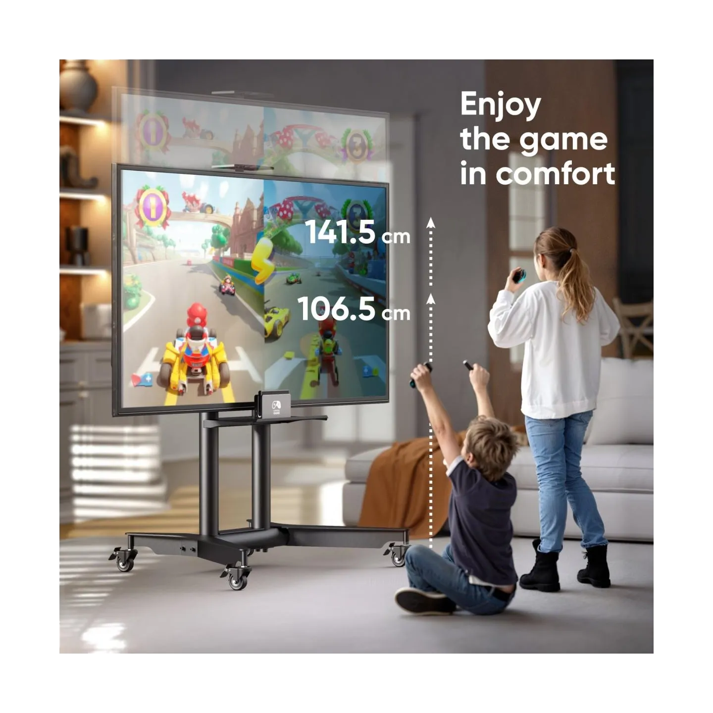 Onkron TV SET ACC MOBILE STAND/32-75"/BLACK TS1571-B ONKRON