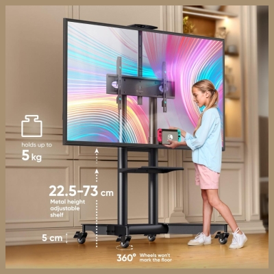 Onkron TV SET ACC MOBILE STAND/32-75"/BLACK TS1571-B ONKRON